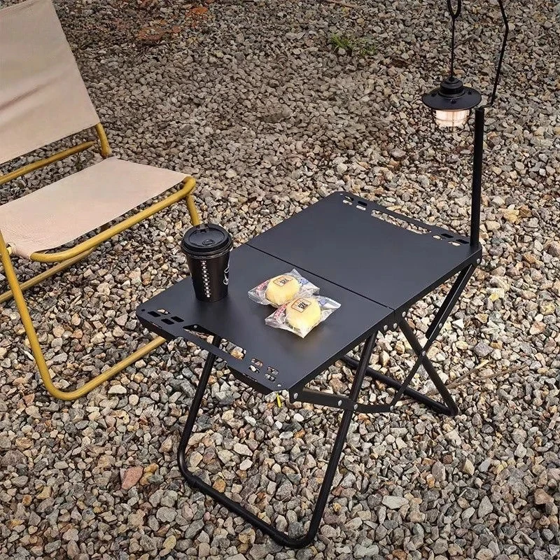 Tragbarer Klappbarer Outdoor IGT Taktischer Tisch Multifunktionaler Höhenverstellbarer Picknicktisch für Camping, BBQ und Heimgebrauch