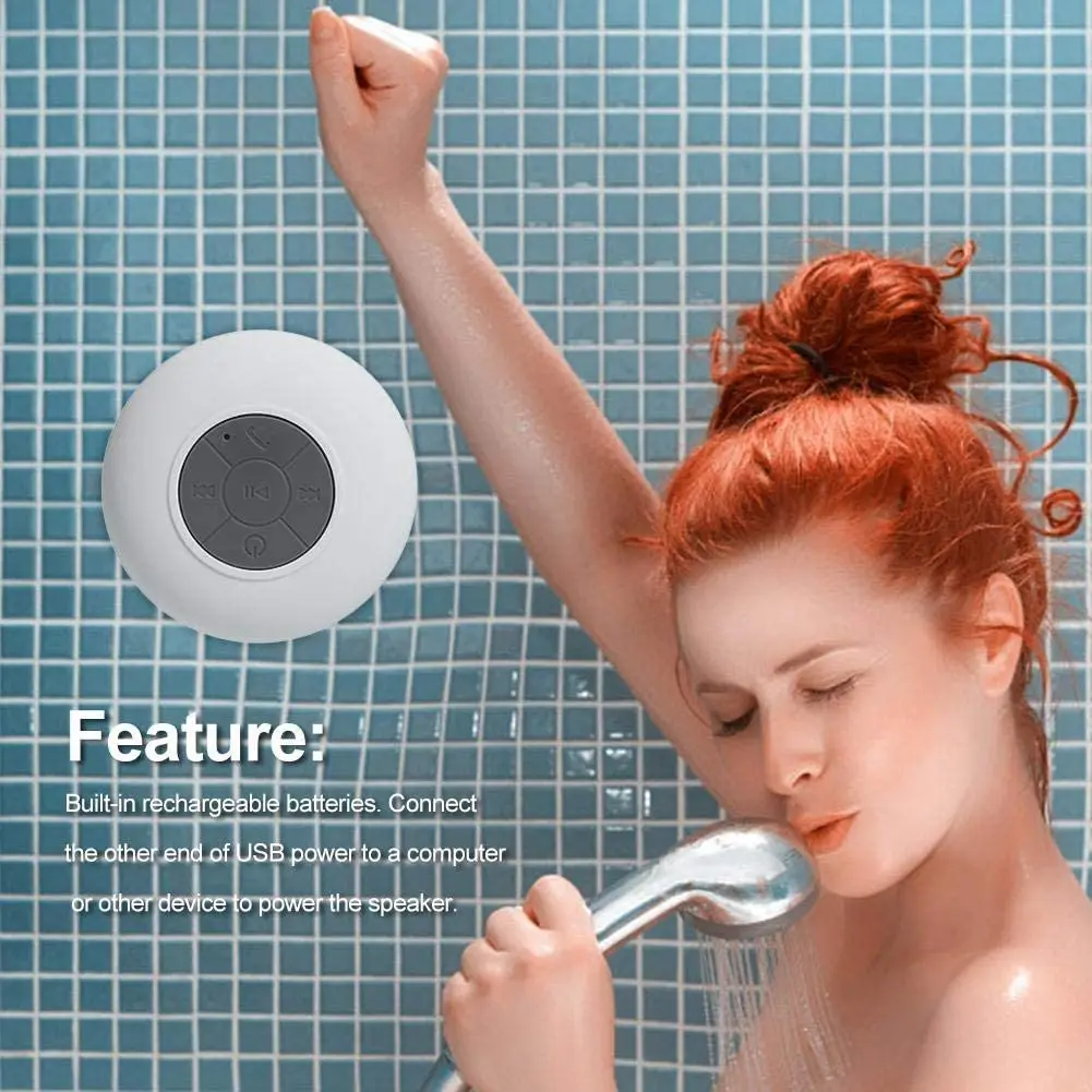 BTS-06 Sans Fil Portable Étanche Mini Bluetooth Haut-Parleur Musique Son Eau Voiture HautréusDegré HOShower Bar
