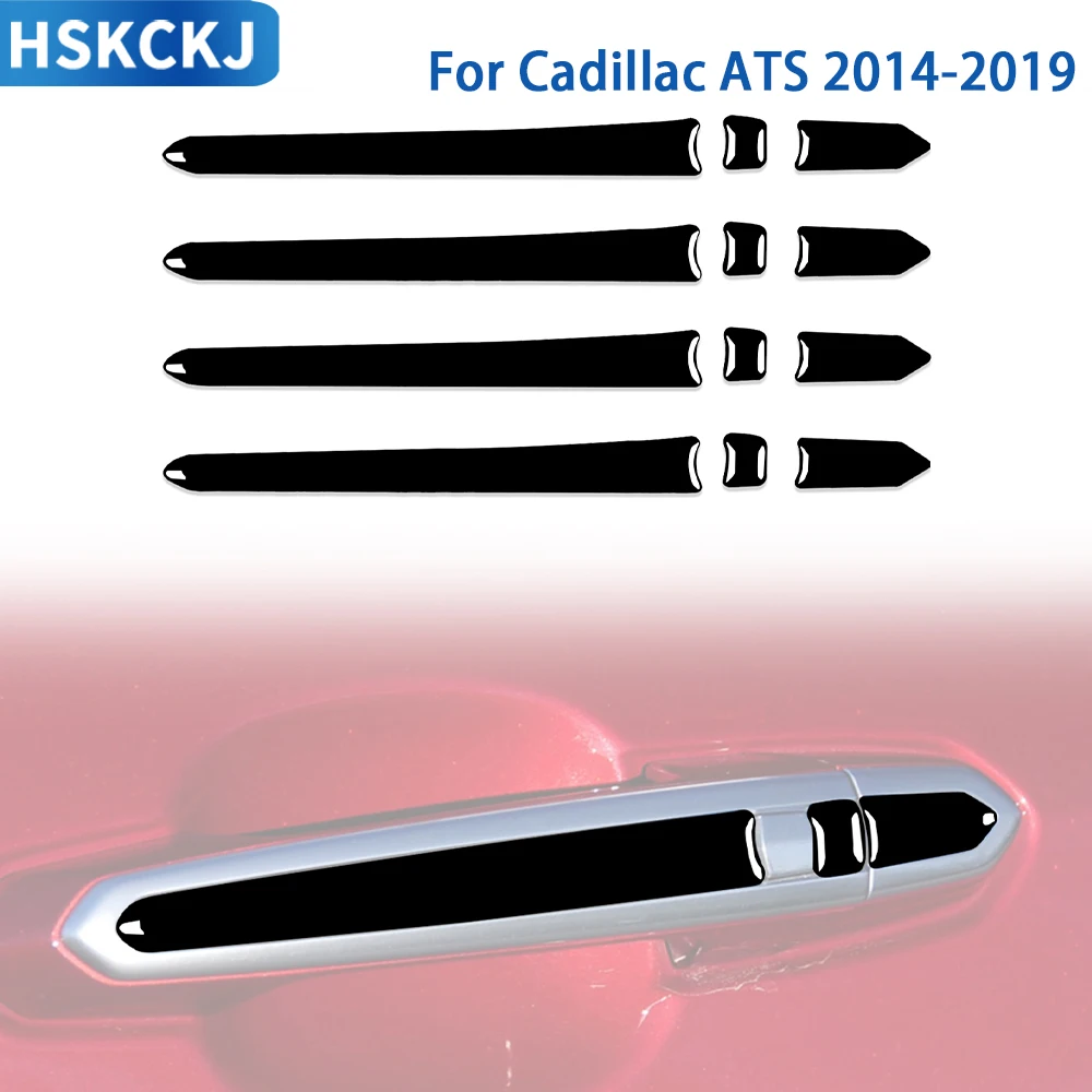 For Cadillac ATS 2014 2015 2016 2017 2018 2019Car Accessories Exterior Outer Door Handle Cover Trim Sticker Modification Plastic