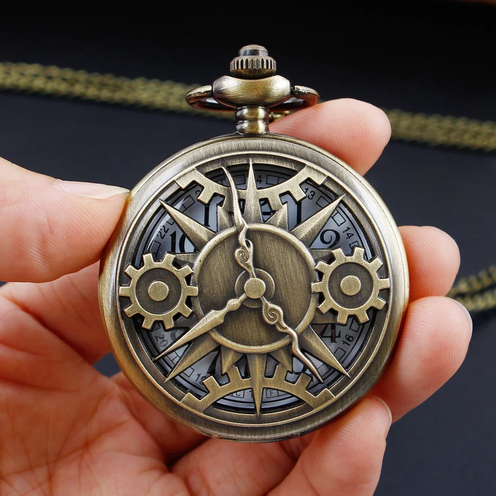 Montre de poche à quartz creuse pour hommes et femmes, équipement numérique, collier pendentif, meilleur cadeau de vacances, haute qualité, nouveau