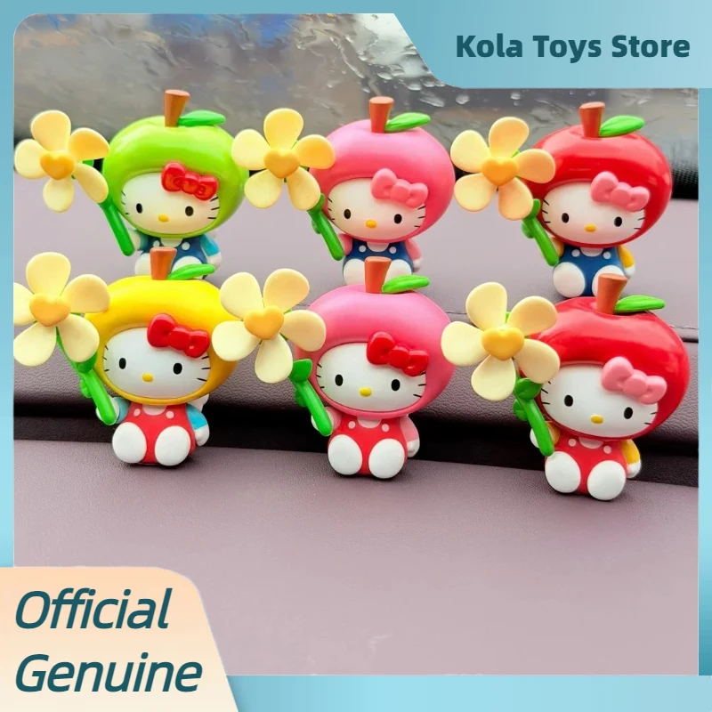 

New Genuine Hello Kitty Driving Flower Series Windmill Cute Bean Series Blind Box Model Ornament Cartoon Desktop Decoration Gift