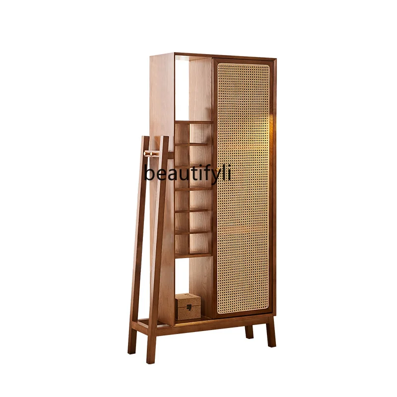 Rattan solid wood furniture Bogu frame teacup tea set storage cabinet, pavilion display cabinet storage, display cabinet