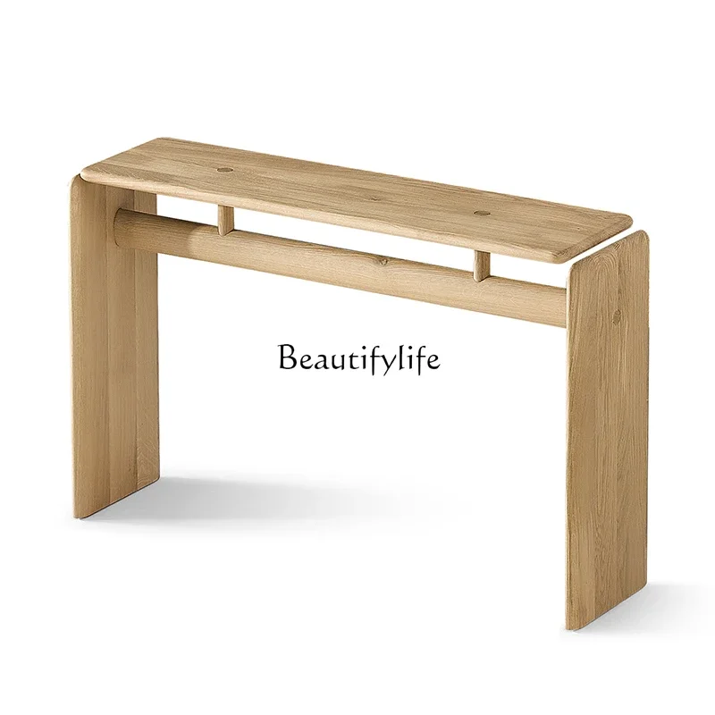 

ls 42European imported white oak solid wood porch table wabi sandy wind Japanese natural wind art porch