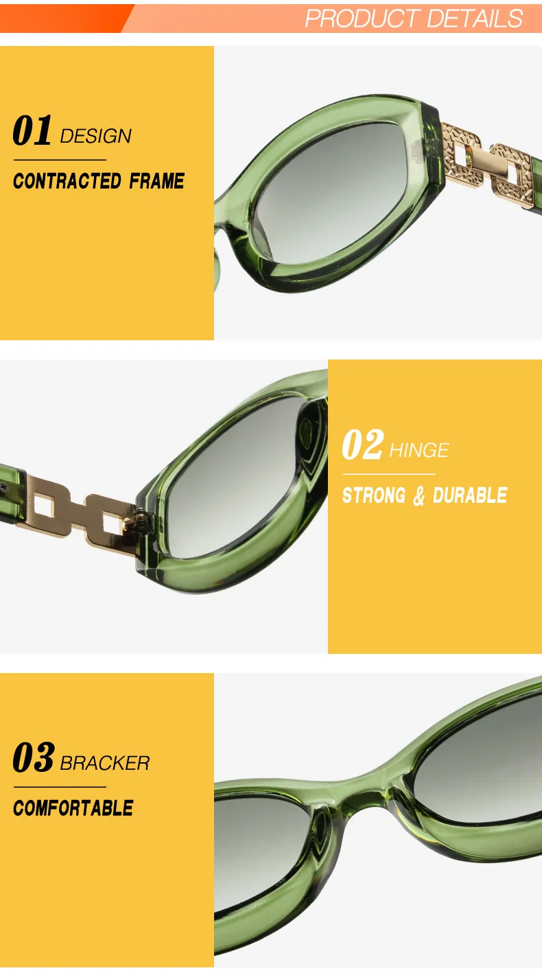 Vintage Ovale Sonnenbrille Frauen Marke Designer Brille Frauen/Männer Cateye Retro Brillen Frauen Vintage Lentes – Detail 15