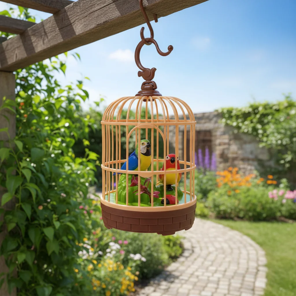 

Voice-Activated Induction Birds Birdcage Toy Talking Chirping Fluttering Parrot Birds Toys Gifts for Baby Toddler Kids Children