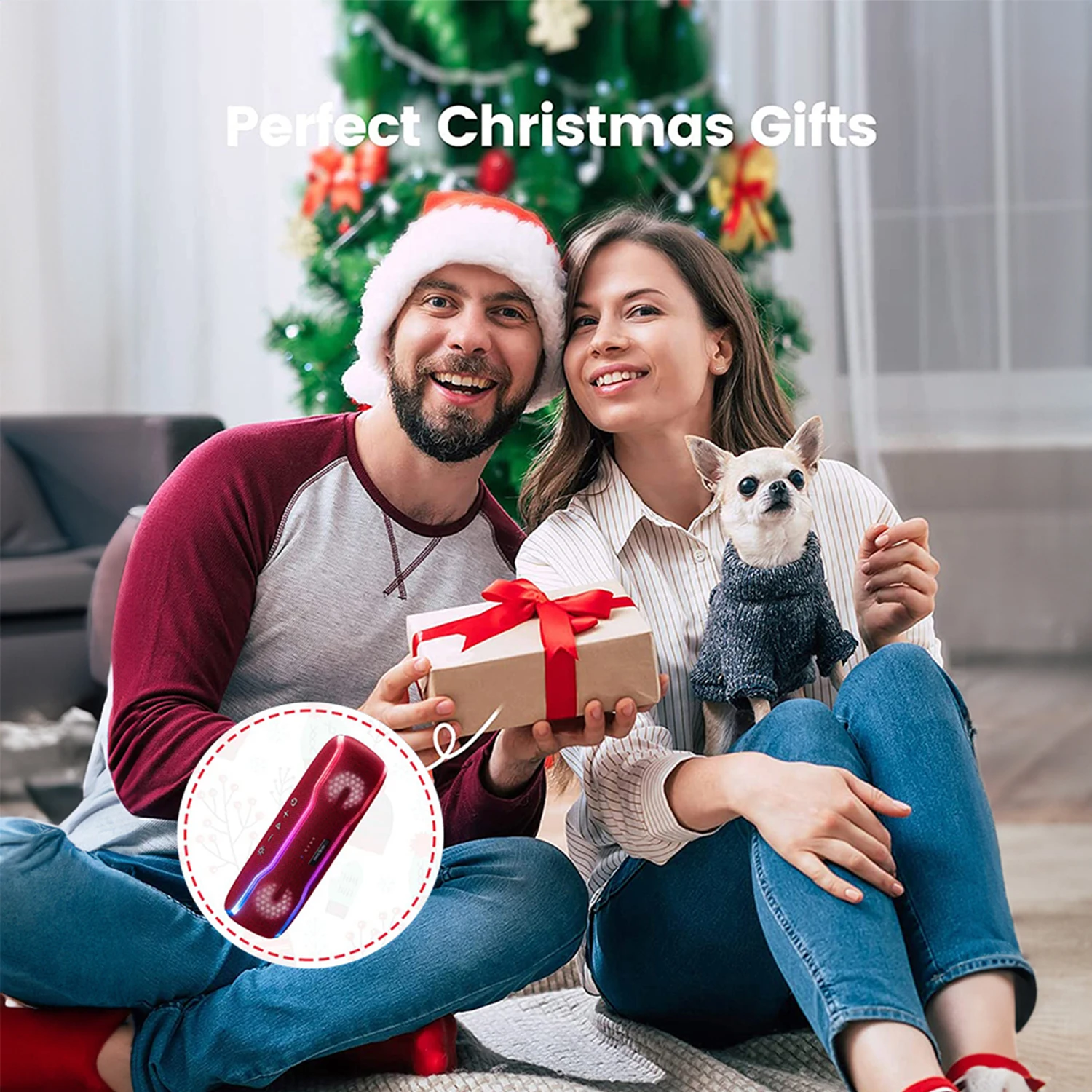 WISETIGER F10C سمّاعات بلوتوث لاسلكي IPX7 مكبر صوت مقاوم للماء صندوق الصوت في الهواء الطلق BT5.3 RGB ضوء ستيريو مكبر الصوت المحيطي