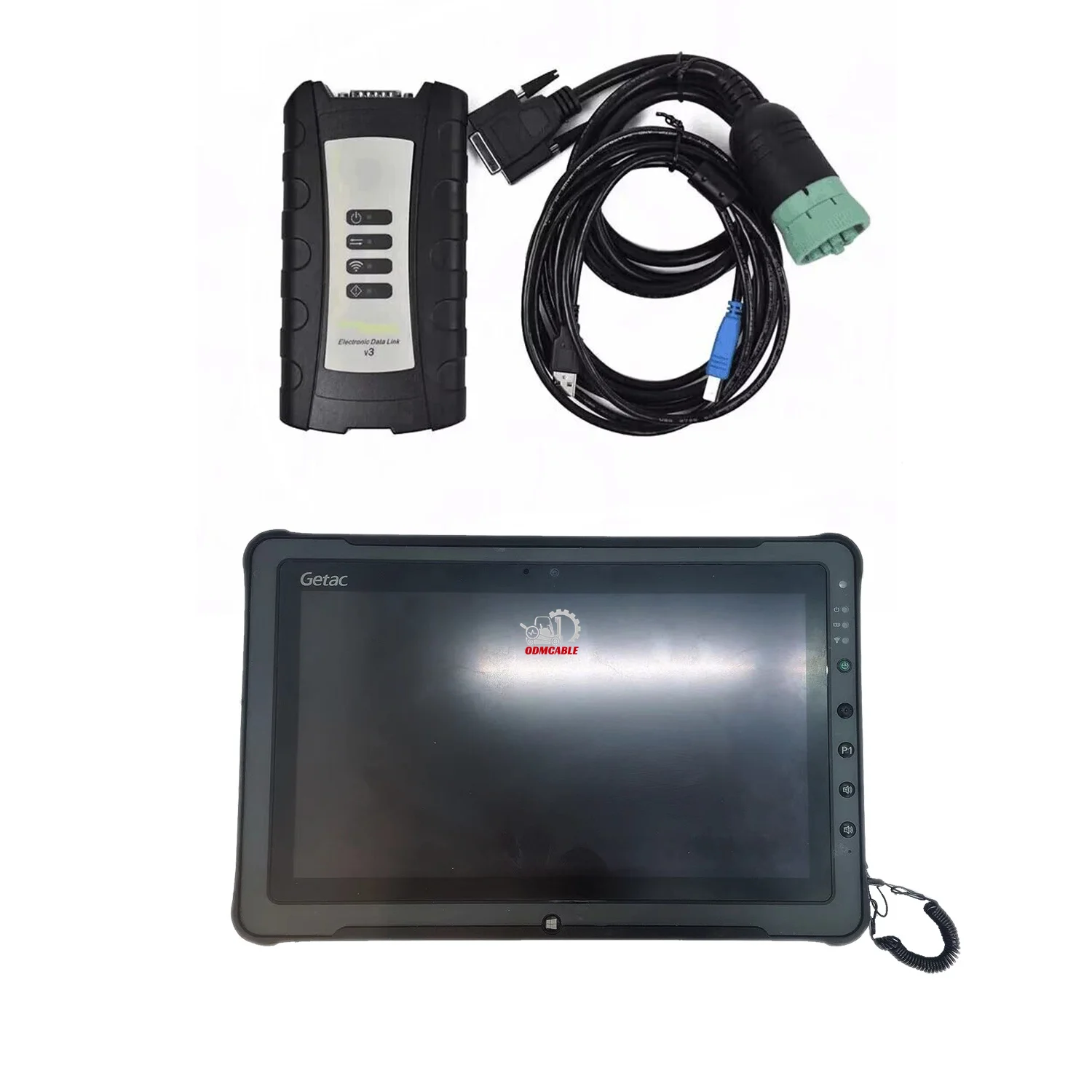 

F110 tablet+JD EDL V3 adapter service Electronic Data Link advisor Harvester Agricultural Backhoe Combine diagnostic tool