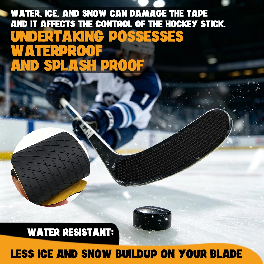 Eishockeyschläger-Klingenband, rutschfest, 2er-Pack, für besseren Halt und verbesserte Leistung, aus Silikonmaterial, wasserdicht, Eishockey-Zubehör. – Detail 13