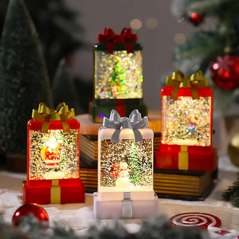 

Glowing Crystal Lights Santa Claus Night Lights Small Wind Lights Christmas Decorations Ornaments Gift Packages
