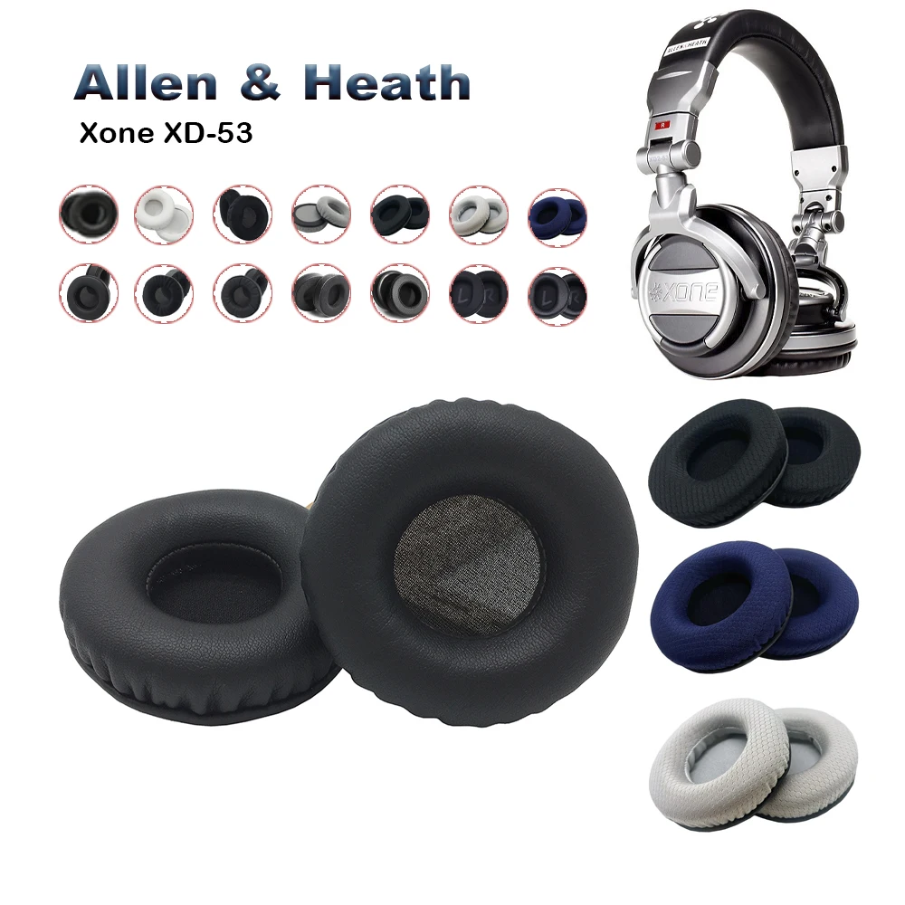 Replacement Ear Pads for Allen & Heath Xone XD-53 Parts Leather Cushion Velvet Earmuff Headset Sleeve Cover