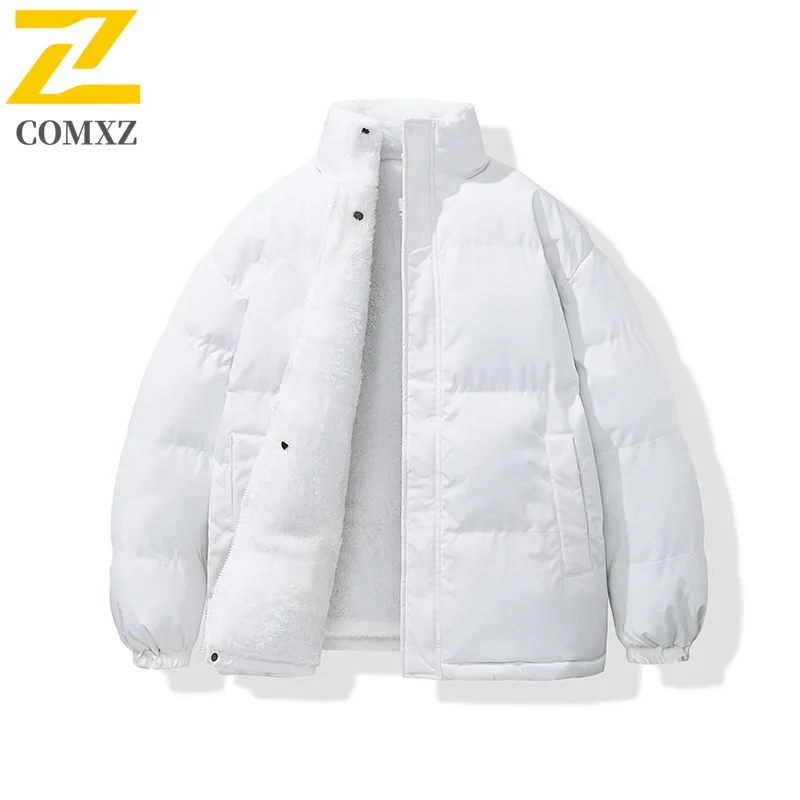 سترة مبطنة للسفر للرجال من COMXZ، كاجوال بياقة واقفة، سترة كورية خفيفة الوزن، ملابس شتوية خفيفة الوزن مقاومة للبرد #4