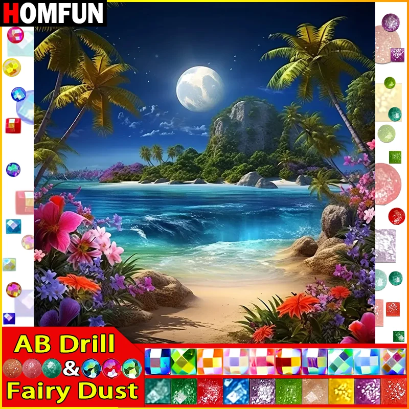 HOMFUN Fairy Dust AB Full Diamond Embroidery \