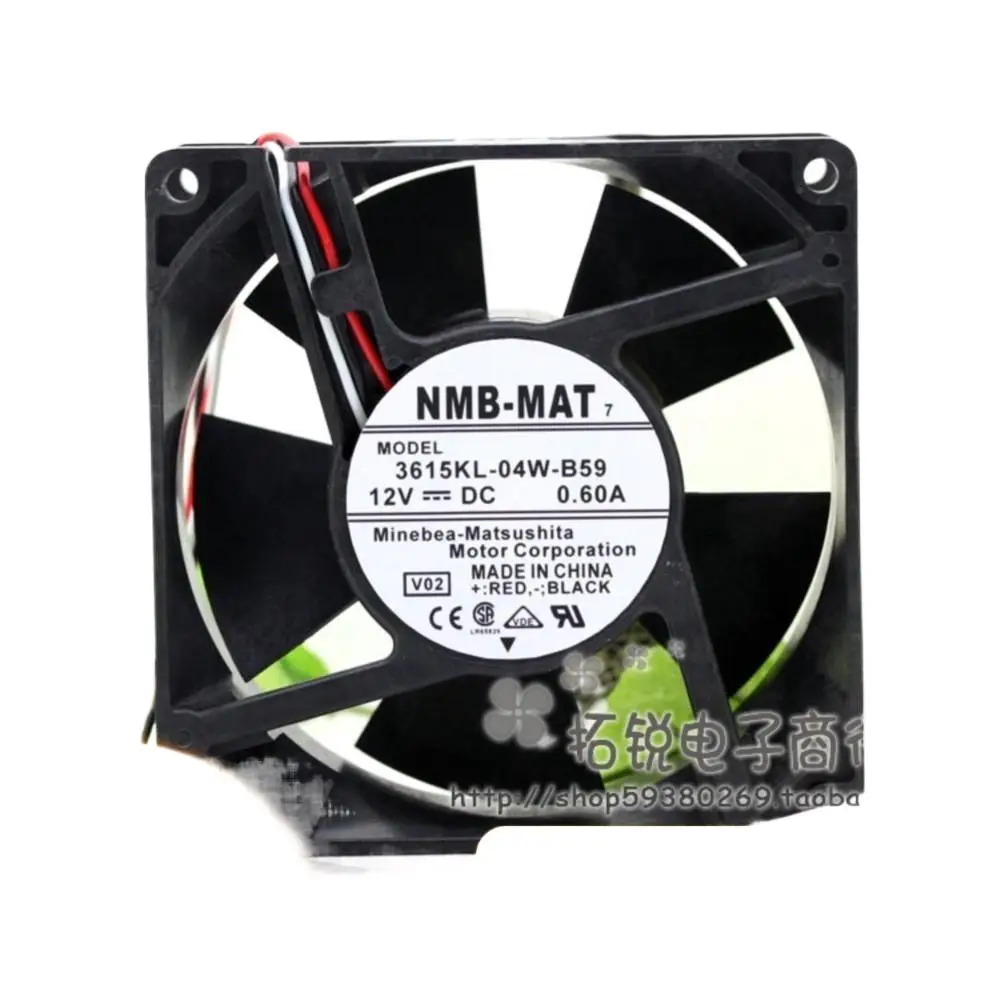

For NMB 3615KL-04W-B59 9CM 12V 0.60A Dual Ball Bearing Cooling Fan with Large Air Flow PCs, Server Industrial Application