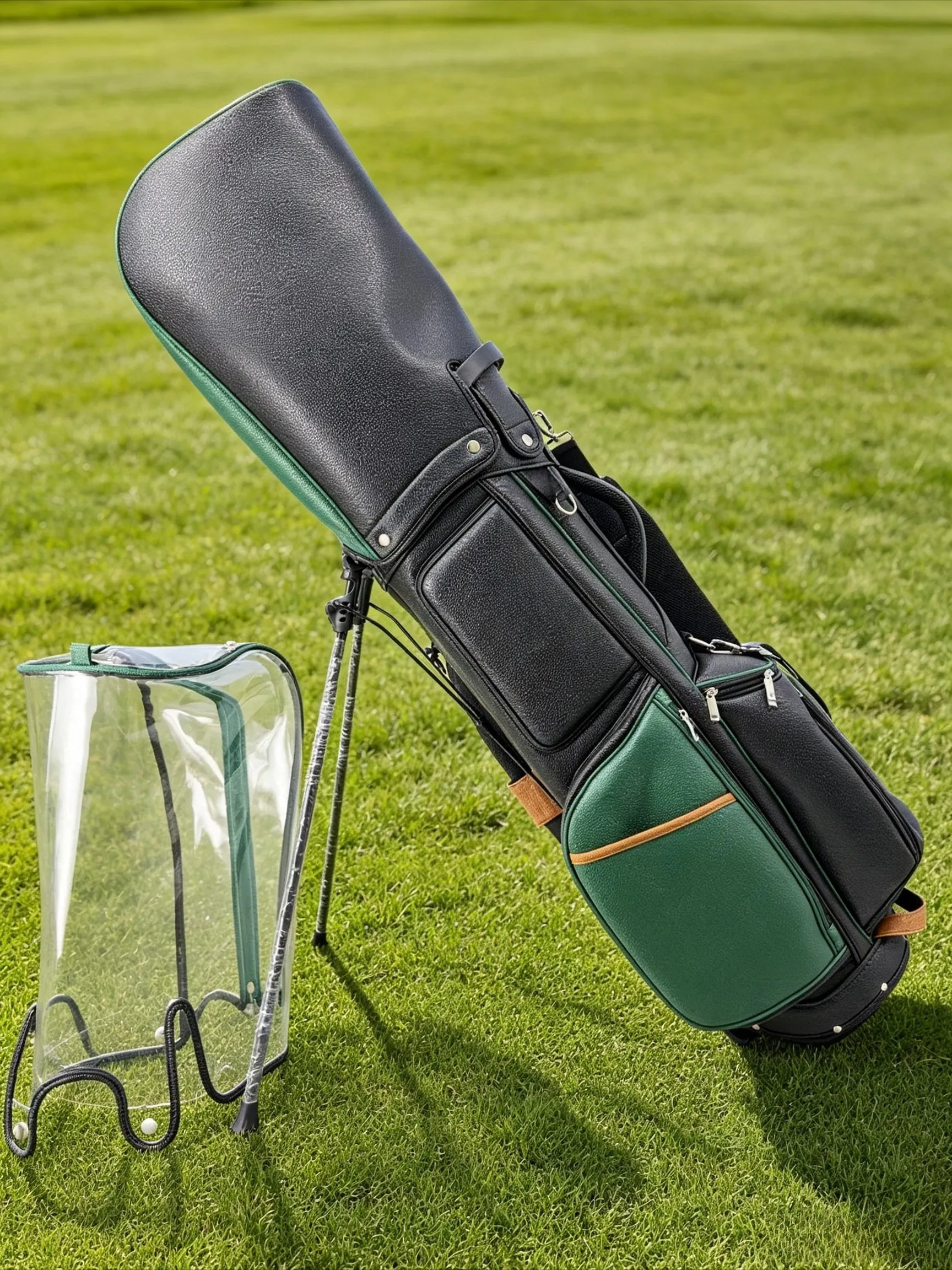 Golf Stand Bag, Universal Golf Club Bag for Men Women, Trendy Single Shoulder Bag, Golf Carry Bag with Clear Hat Gift view 4