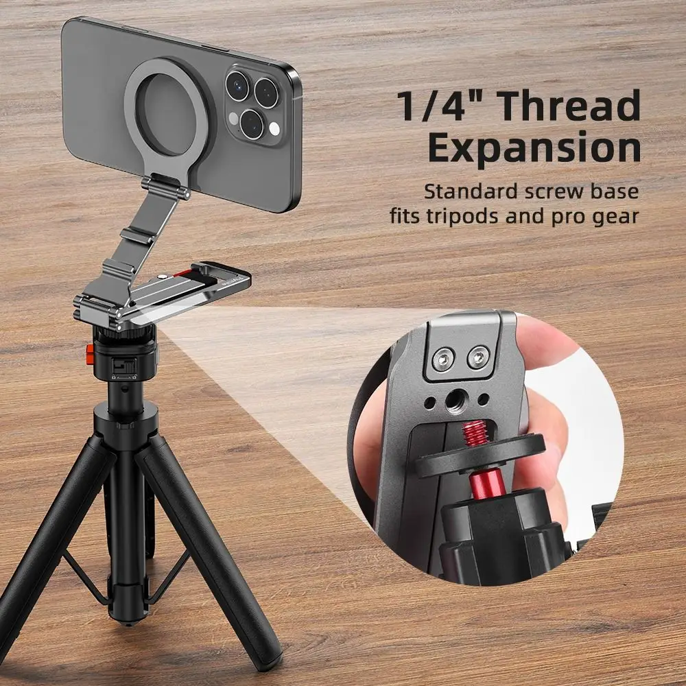 

Для iPhone сплава штатив для телефона с карабином, портативный двусторонний магнитный штатив, настольный держатель для телефона, аксессуары для телефонов