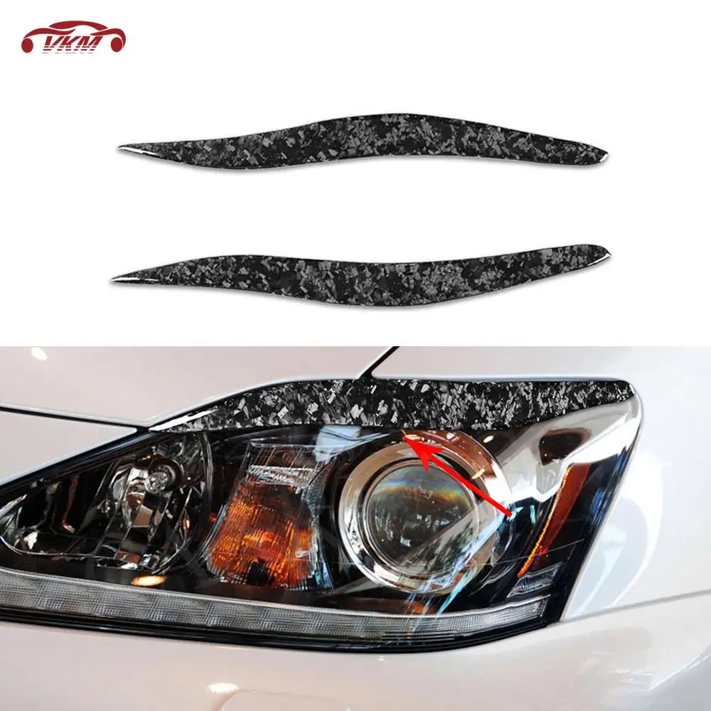 

Front Bumper Eyelids Eyebrow Headlight Covers for Lexus IS250 300 2006-2012 Forged Carbon Fiber Car Styling