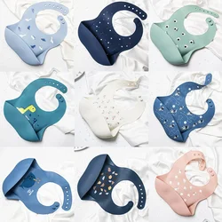 Silicone Baby Bib Waterproof Saliva Dripping Banana Bibs Cartoon Newborn Feeding Soft Edible Aprons Baby Adjustable Burp Scarf