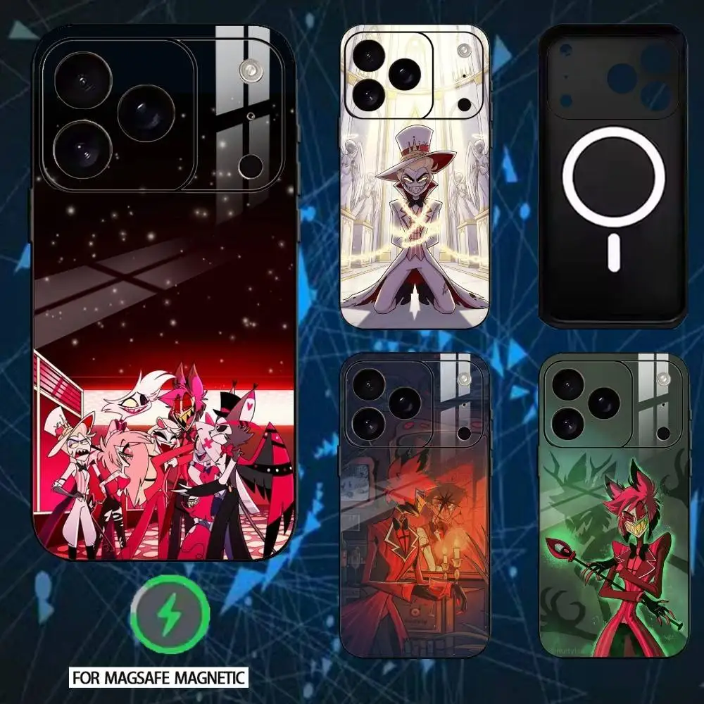 

H-Hazbin H-Hotel Phone Case For iPhone 17/16/15/14/13/12/Plus/Pro/Max for Magnetic Wireless Charging