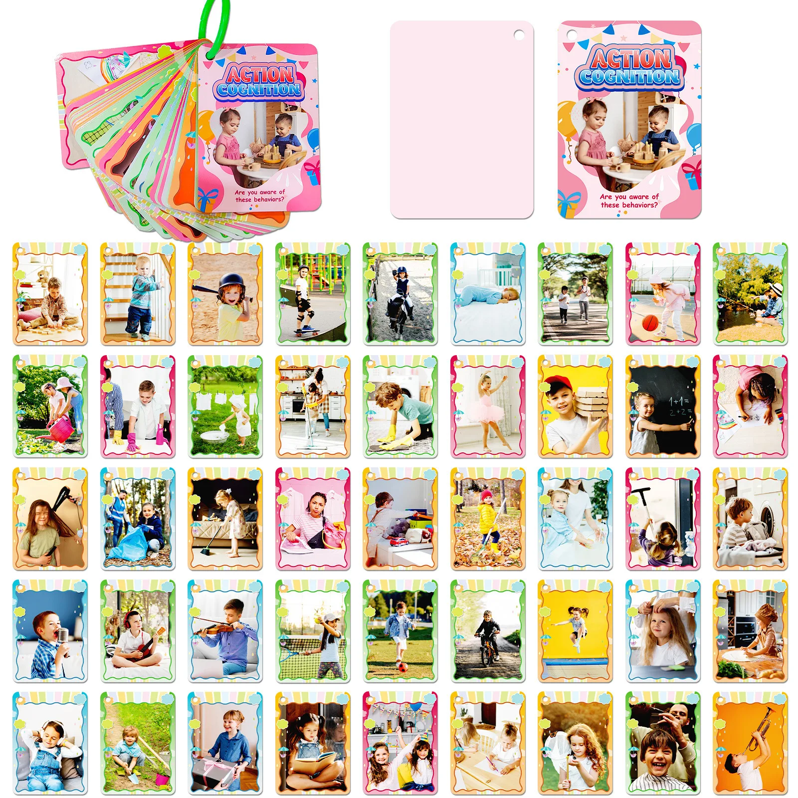 

49 Viral Realistic Behavior Cards Action Cognition Enlightenment Parent Child Interactive Educational Fun Useful Engaging