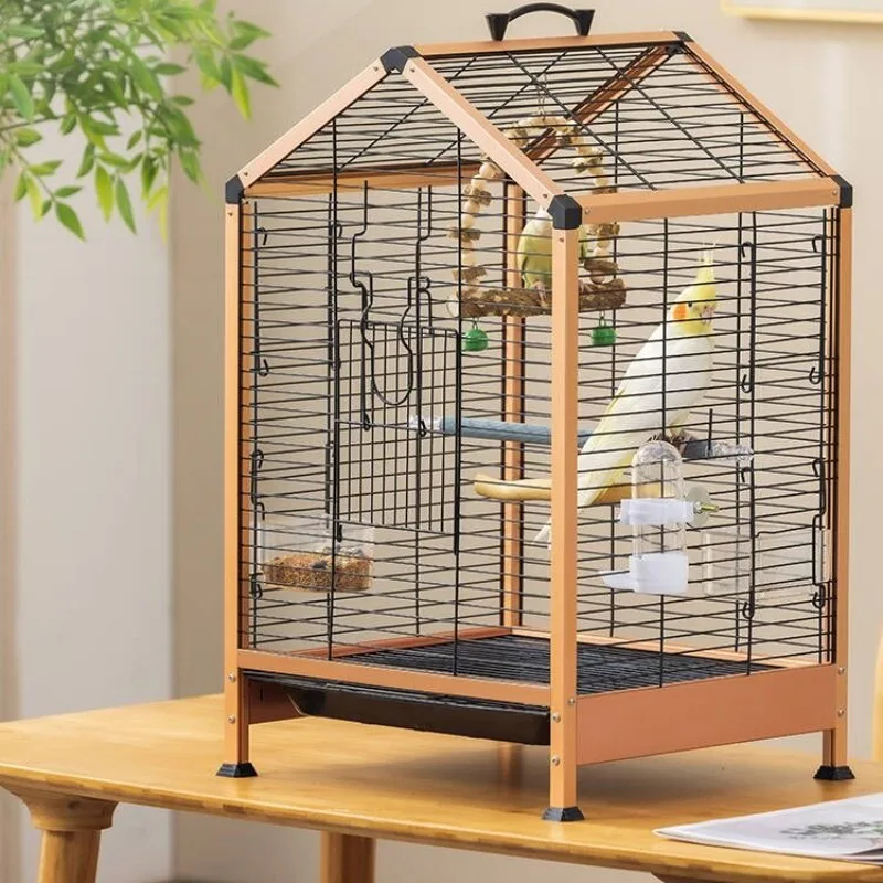 

Bird cage parrot cage free installation luxury ecological villa home tiger skin peony Xuanfeng small sun horizontal silk bird