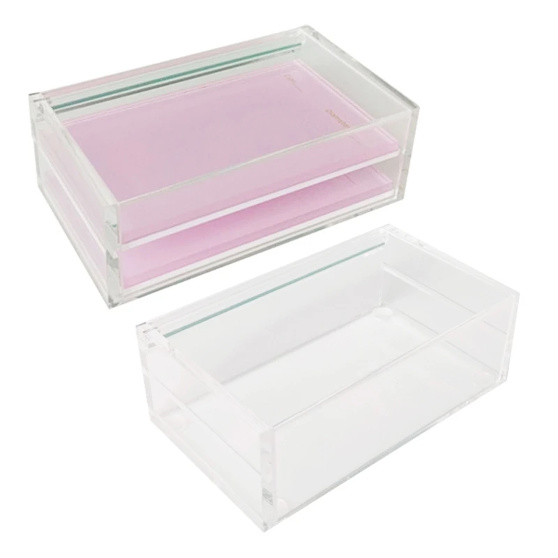 Double Layer Eyelash Storage Box Clear Acrylic False Eyelashes Display Box Dropship