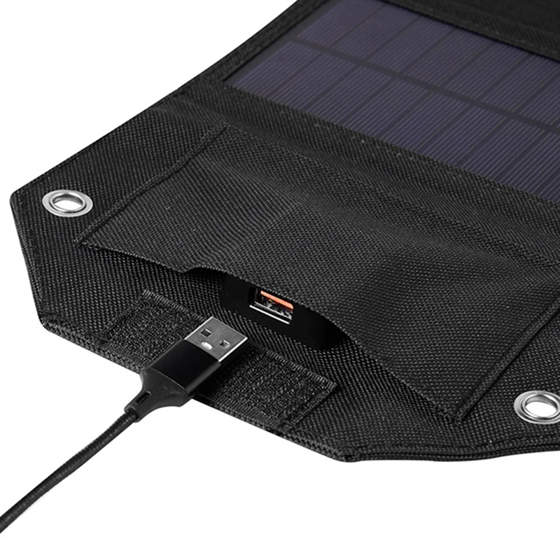 6-Fold 12W Foldable Solar Panel Portable Solar Panels Charger USB 5V DC Power Solar Panel Mobile Power Supply, Easy To Use