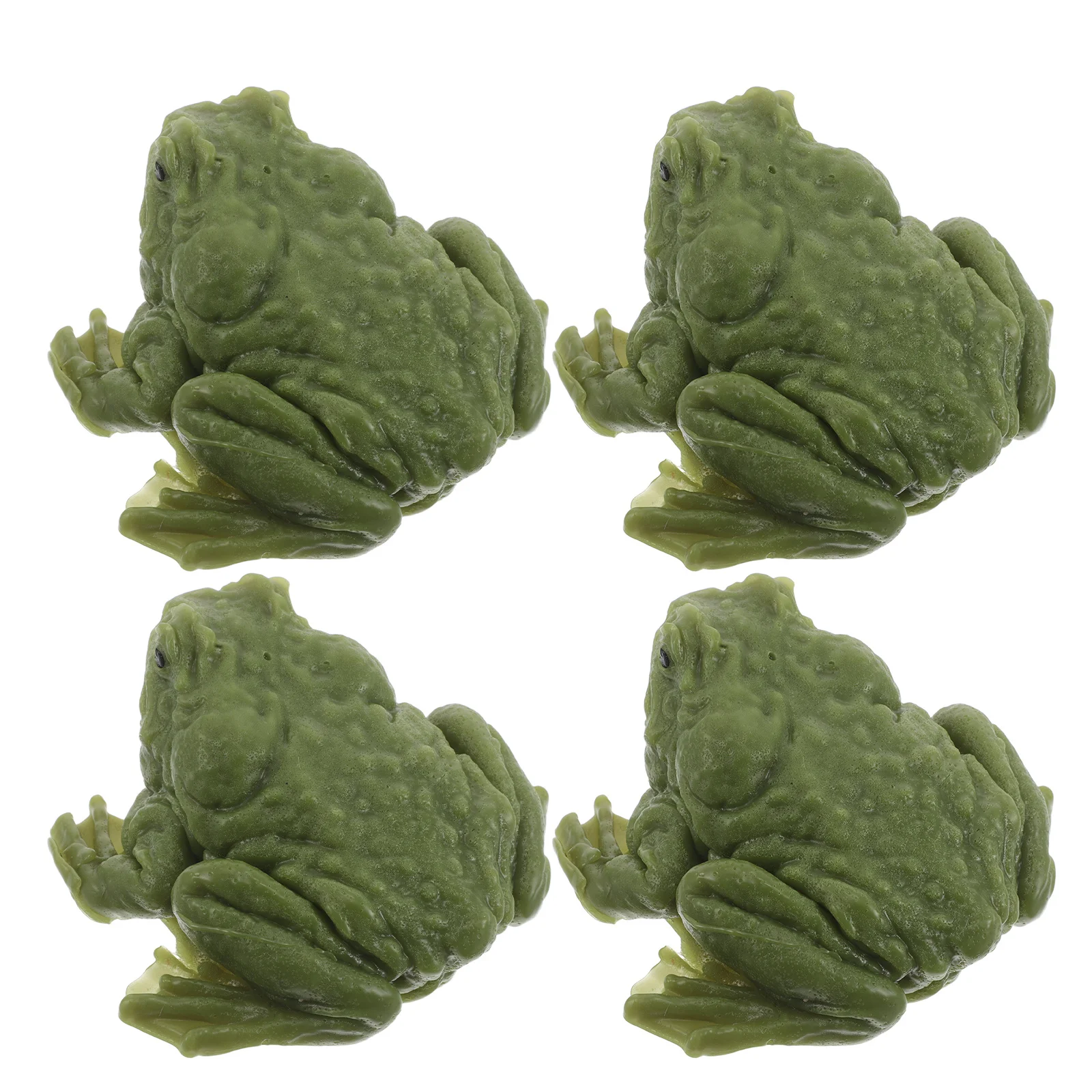 4 pièces Mini grenouilles à presser-réaliste doux extensible Fidget pour soulager le stress fête amusante Halloween farces Gag presser jouet en forme de grenouille