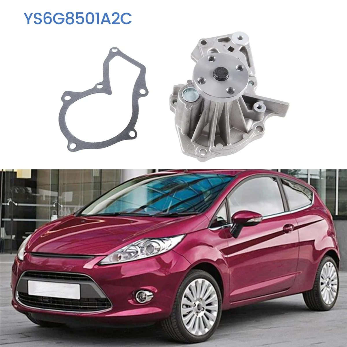 

YS6G8501A2C Engine Cooling Water Pump Water Pump Car for Ford Fiesta Focus