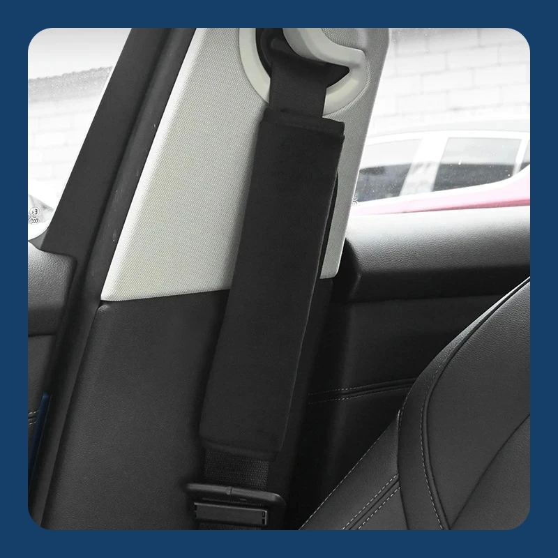 

Car Seat Belt Pad Cover Set - Black Soft Safety Strap Shoulder Pad, Car Accessory for Seat Belt Comfort, Interior Accessory