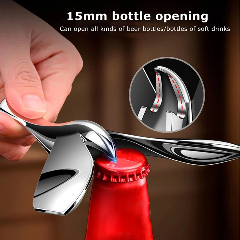 Beer Bottle Openers Manual Bottle Lids Opener Kitchen Tool Balanced Bird Bottle Opener for Bar Kitchen Home Parties Retail