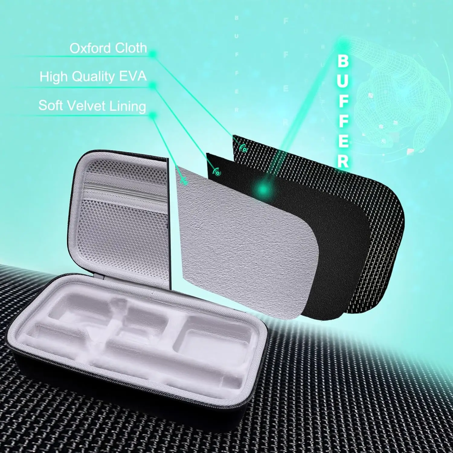 حافظة صلبة لهاتف Insta360 X5/X4/X4 Air/X3/X2، حافظة كاميرا الحركة 8K مقاومة للماء مع عصا سيلفي مقاس 114 سم وحقيبة تخزين رمادية #5