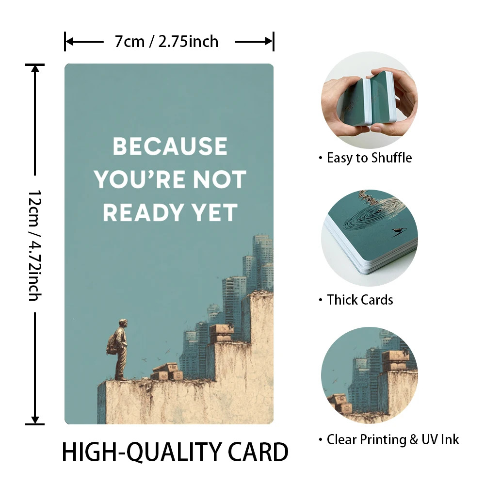 همسات لماذا - 56 بطاقة أوراكل توجيهية للوضوح والنمو الشخصي، 12*7 سم، سطح أوراكل، النسخة الإنجليزية