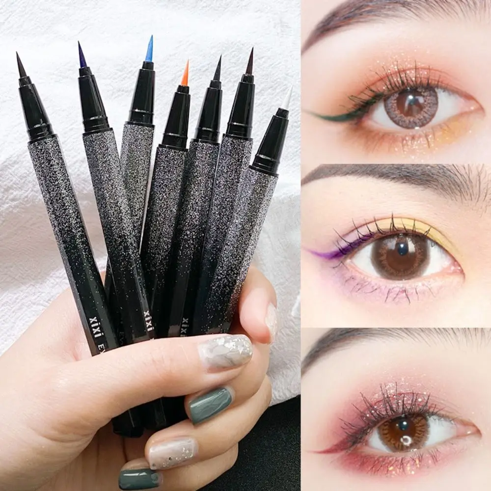 Highlight Waterdichte Sneldrogende Natuurlijke Cosmetica Eyeliner Potlood Vloeibare Eyeliner Pen Oogmake-Up Tool Gekleurde Eyeliner Pen