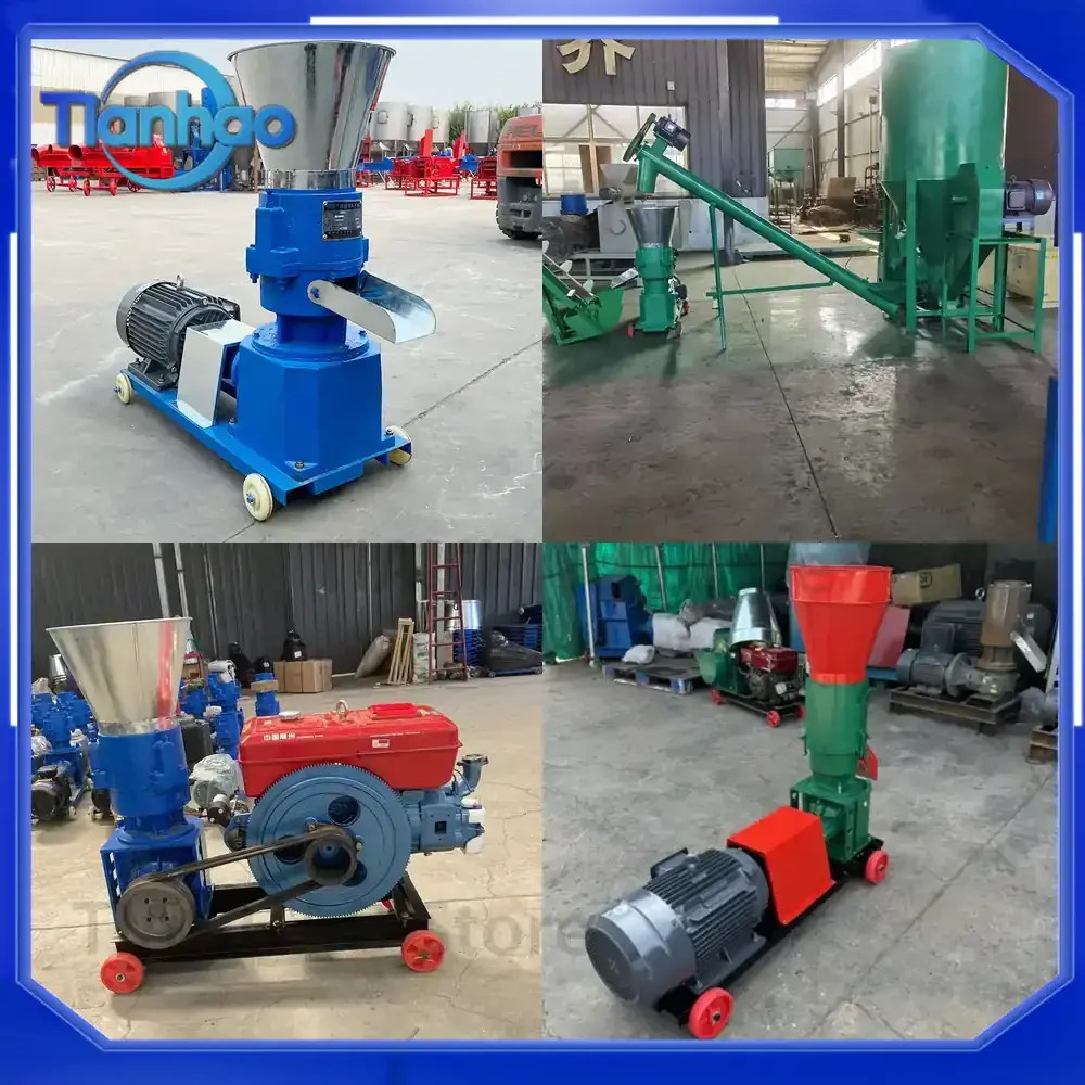 Pellet Feed Machine for Poultry Farming Large Flat Die Livestock Feed Machine for Grass and Corn Feed