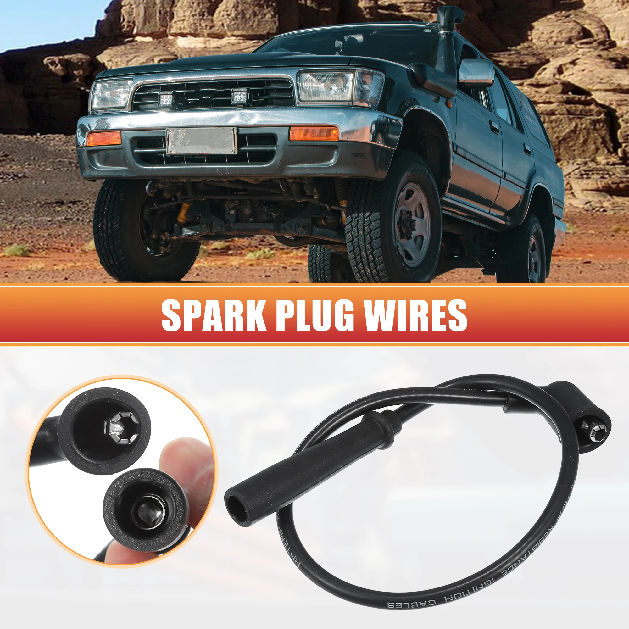 UXCELL 5 Pcs Spark Plug Wire Ignition Coil Cable 9091921431 for Toyota 4Runner L4 2.4L