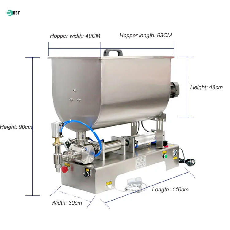 Semi Automatic Paste Honey Cream  Peanut Butter Syrup Glass Plastic Bottle Filling Machine Liquid Filling Machine