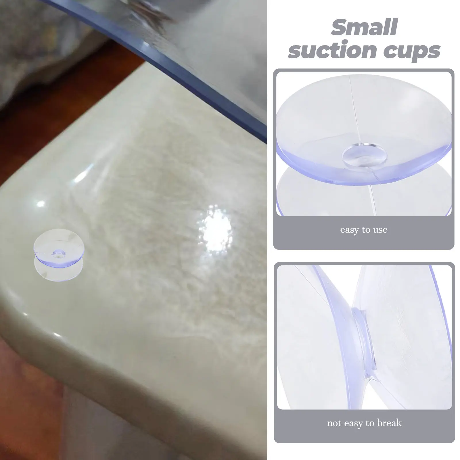 100Pcs Double-Sided Suction Cup Hooks No-Drill No-Damage Strong Adhesion for Glass Windows Mirrors Table Tops Mini Suction Cup