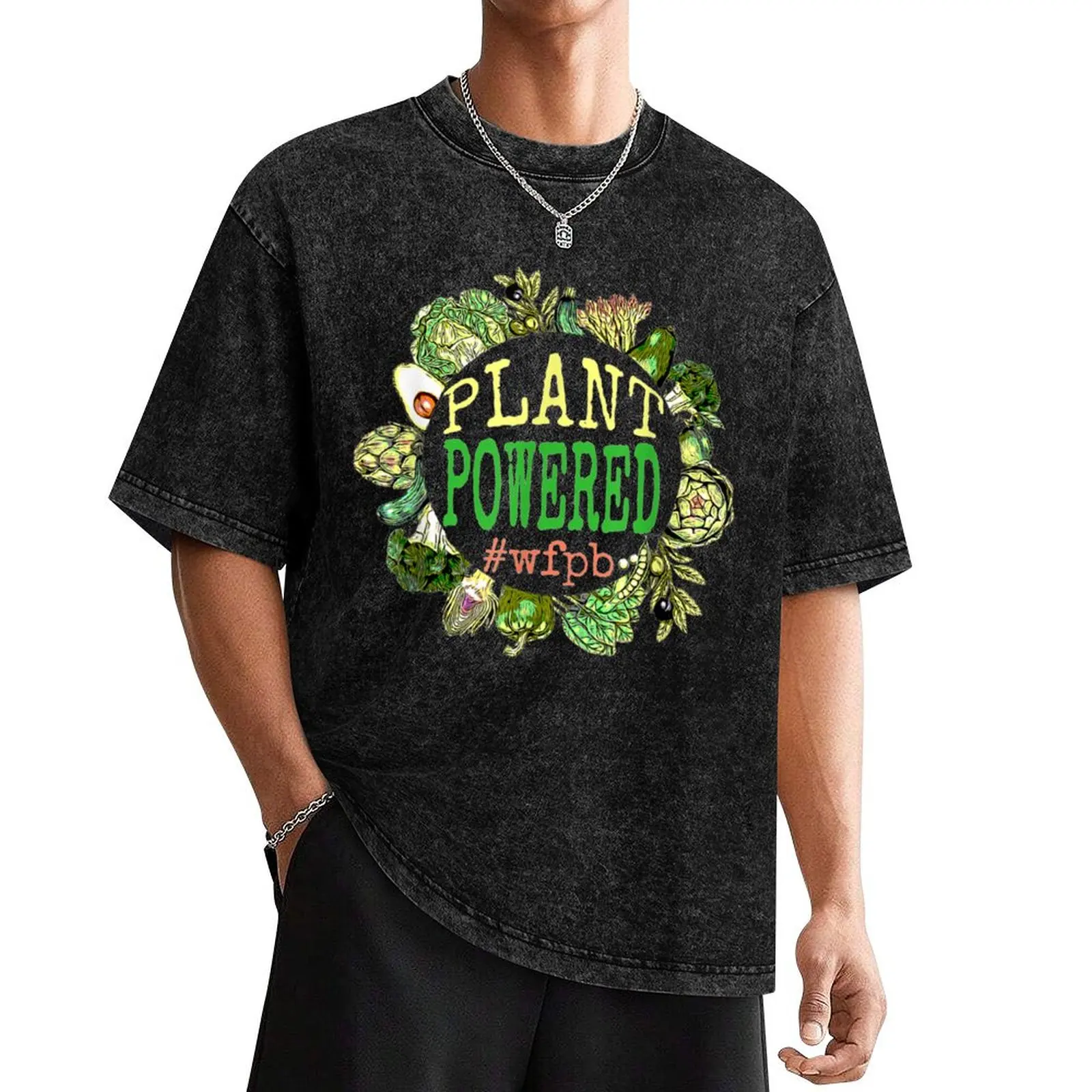 

Plant Powered Wfpb Whole Food Plant Based Vegan Graphic T-Shirt luxury clothing labubu croswit shirt man clothing for men
