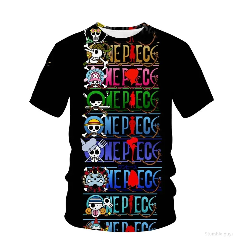 Men's One Piece Anime T-Shirt Usopp Brave Warrior Print Boys Clothes Girls Short Sleeve Men Jersey Casual Lightweight
