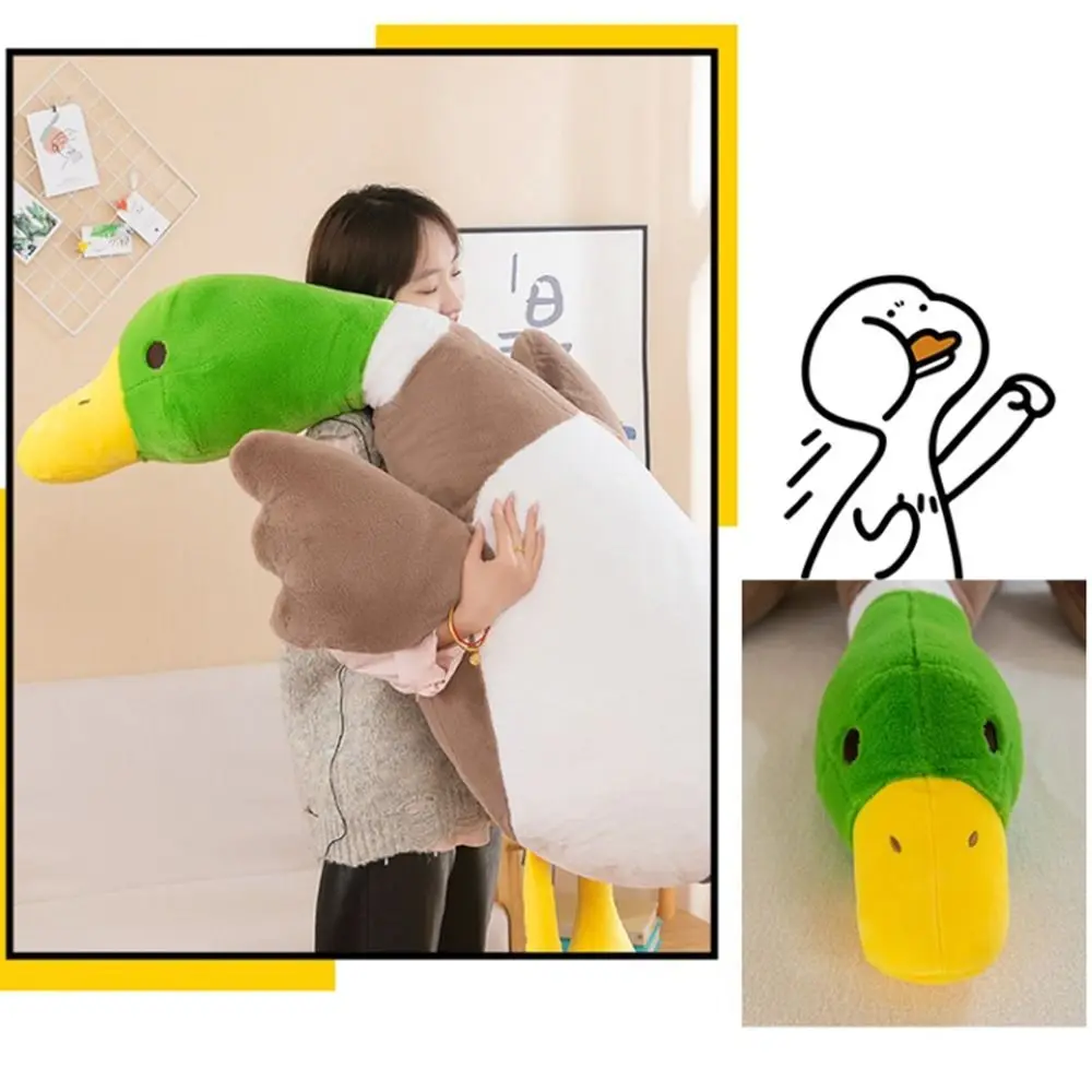 Süßes pelziges Stockente-Enten-Riesen-weiches Schwanen-Tierkissen, Gans-Umarmungskissen, Geschenk