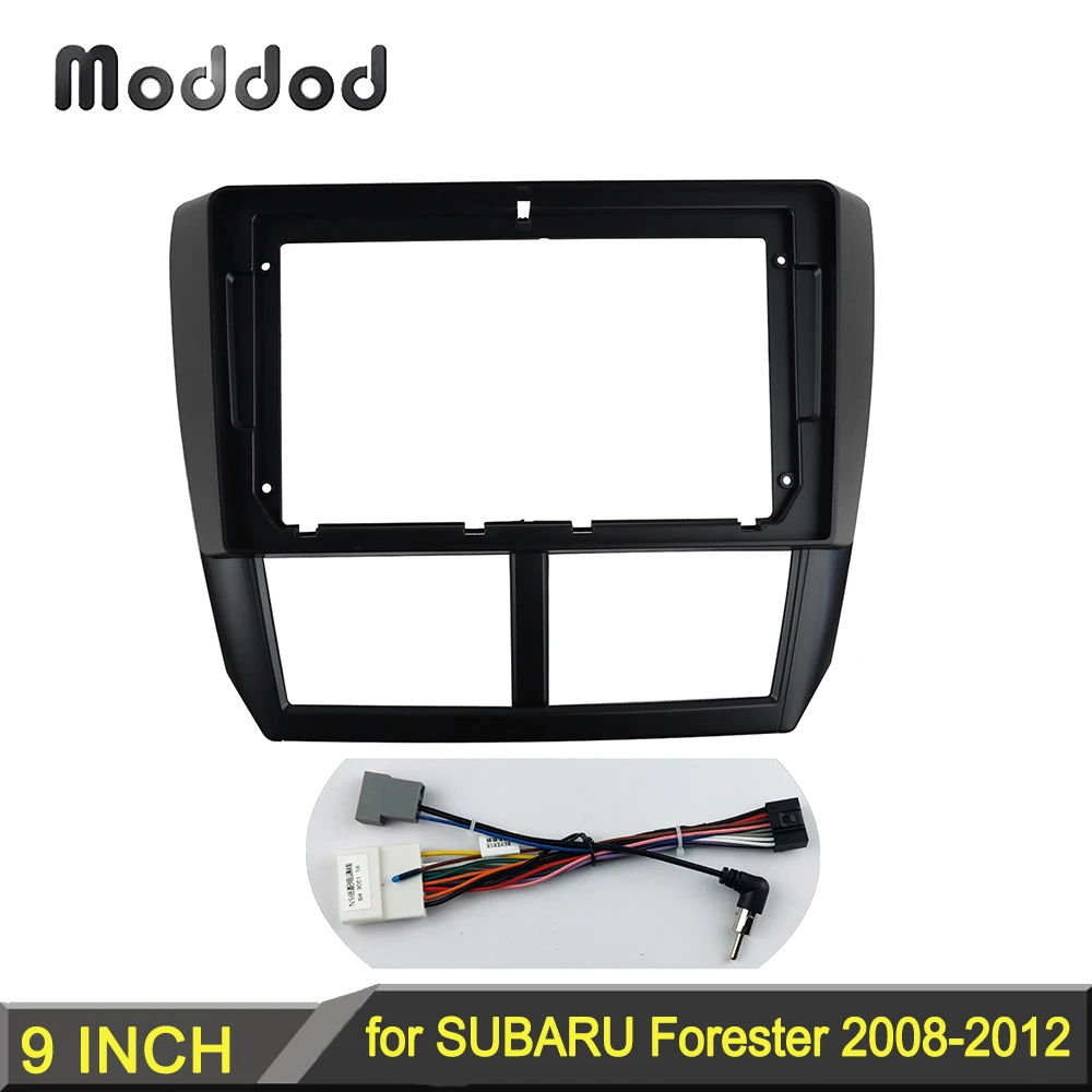 

Double Din Car Radio Fascia fit for SUBARU FORESTER 2007-2013 Dash Mount Surround Trim Kit Audio Stereo Panel Adapter 9 Inch