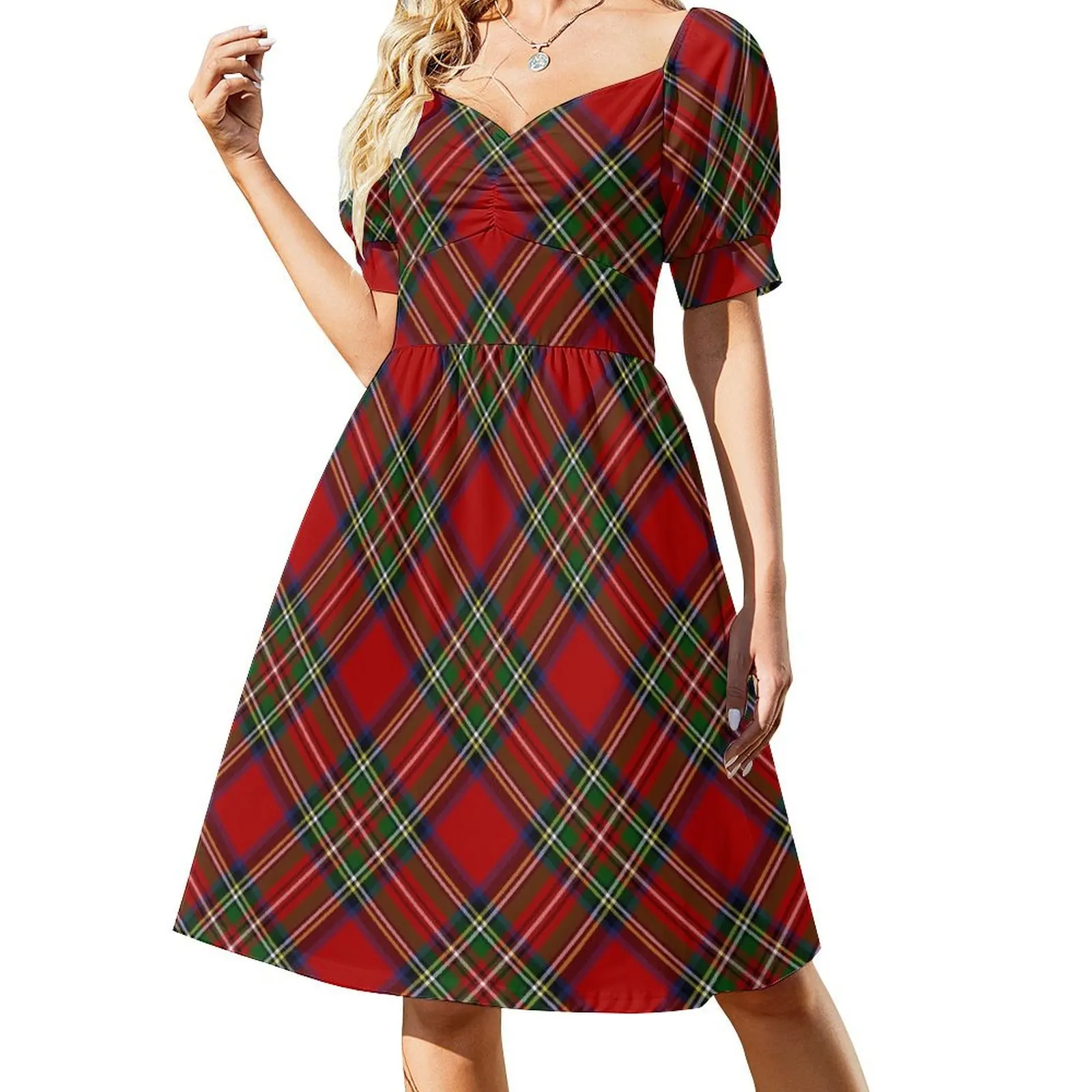 

Royal Stewart Tartan Cross Plaid Dress Long dress elegant evening dresses for women 2024 Woman's evening dress