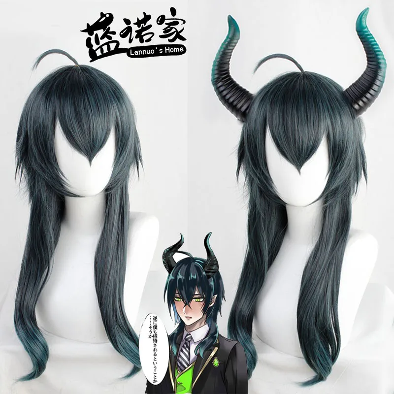Twisted Wonderland Malleus DRACQMA Cos Cosplay Wig Halloween Carnival Party Props Synthetic Hair Heat Resistant Fiber + Wig Cap