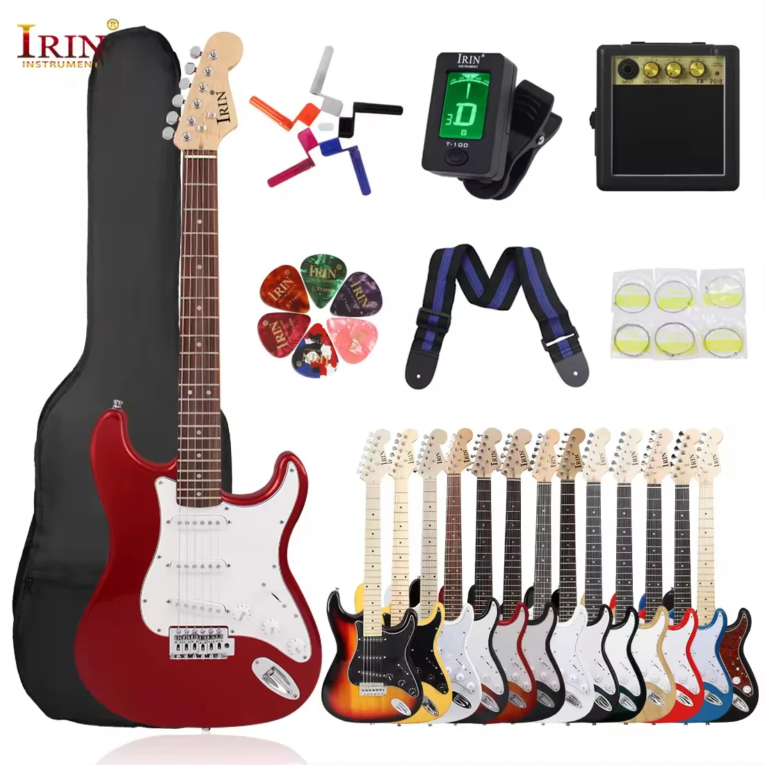 Professional Grade 39 Inch Electric Guitar Single Shake Series Set for Adults Beginner Strapper Wholesale