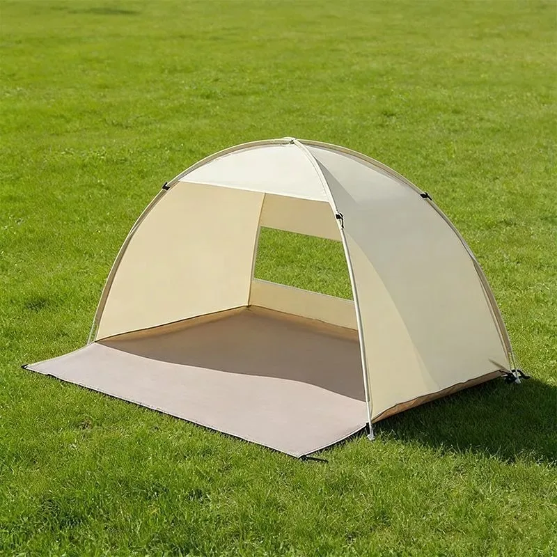 Convenient quick-open outdoor tent sunscreen windproof awning picnic camping folding tent with window floor nails thickened