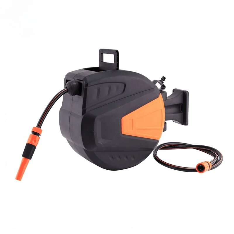 PP Housing Auto Retractable Water Hose Reel With 20 Meter