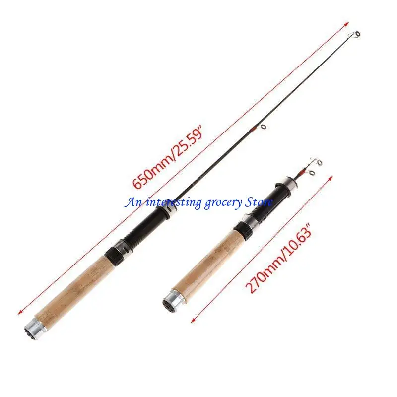 Thuốc câu cá kính thiên văn 652D, chất liệu thủy tinh túi động Vật liệu du lịch que đánh cá băng mùa đông