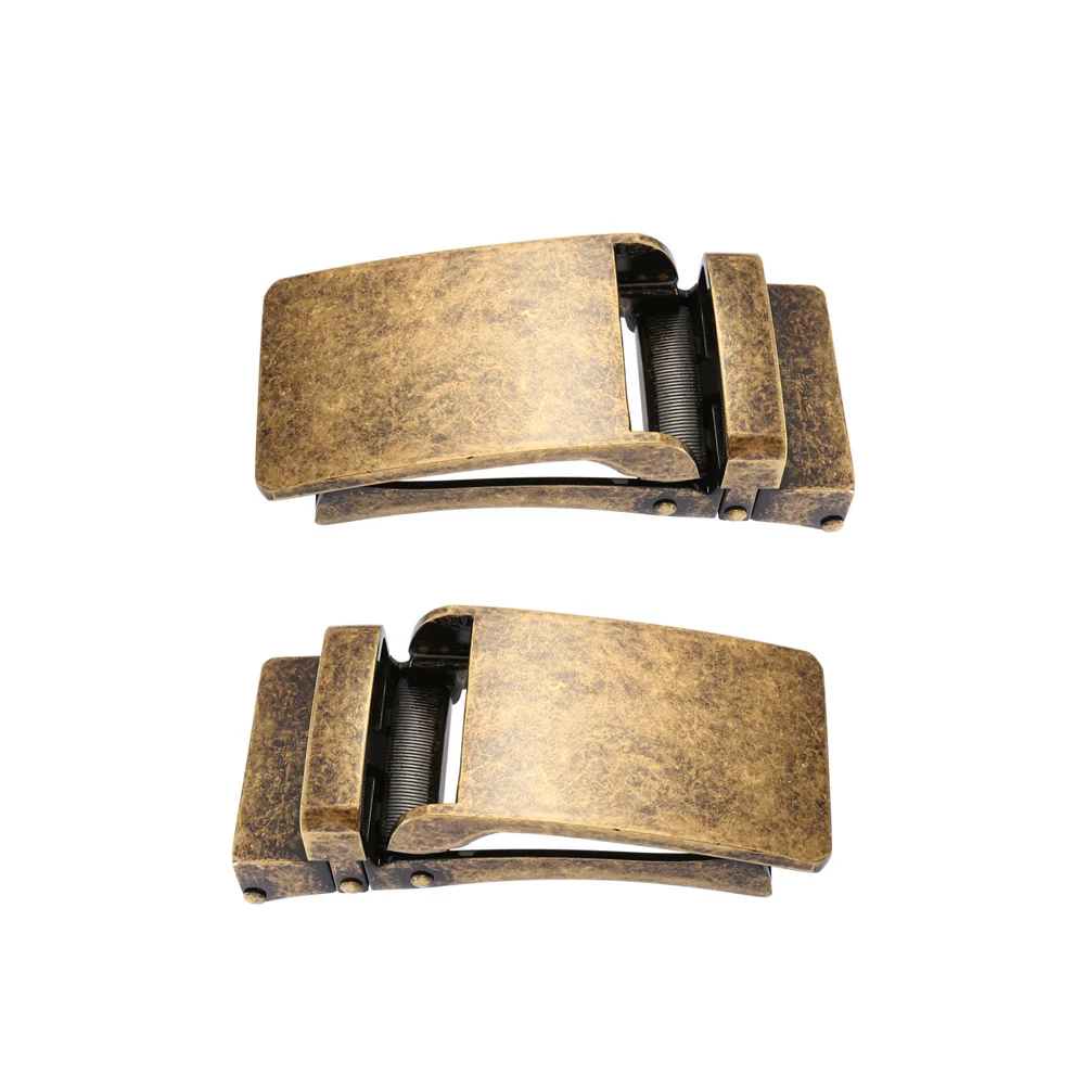 2 قطعة حزام رجالي مصنوع من خليط معدني سهل الاستخدام حزام رسمي للأعمال أسود مقاوم للخدش مشبك بسقاطة أوتوماتيكي