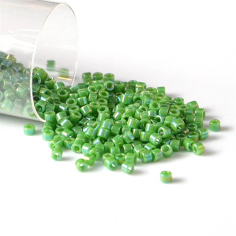 1.6mm 10g JP Miyuki Delica koraliki połysk kolor tęczy koraliki urok dla bransoletka tworzenia biżuterii naszyjnik Diy akcesoria