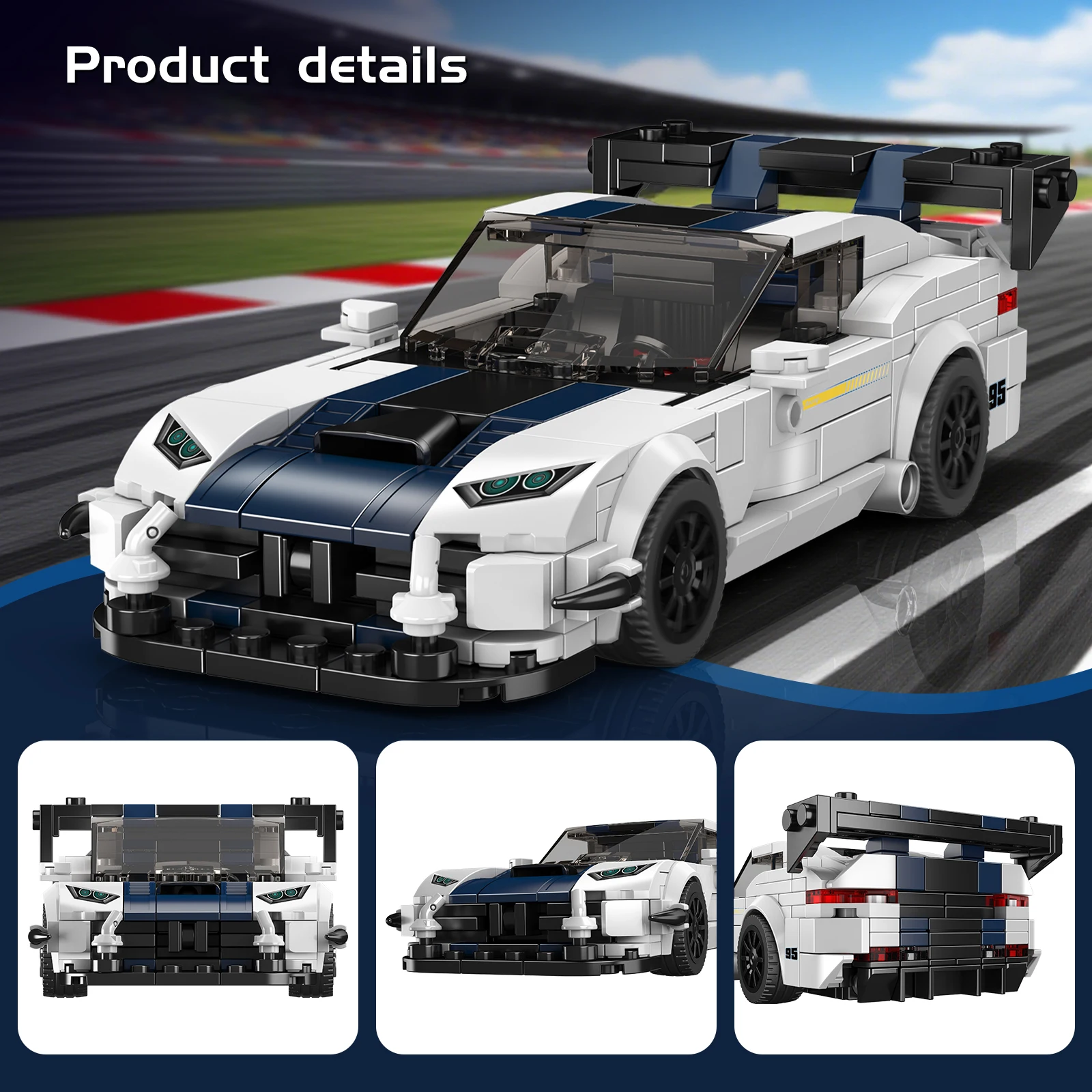 Mould King 432pcs Viper ACR Mini Car Series Small Building Blocks Creative DIY Toy for Kids